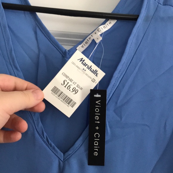 NWT Violet + Claire sky blue Flowy tank! - Picture 2 of 5